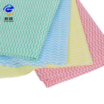 Printed Viscose/Polyester 40GSM 50GSM Parallel Mesh Spunlace Nonwoven Fabric for Kitchen Wipe